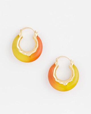 No Droop® Ombré Sunset Hoop Earrings