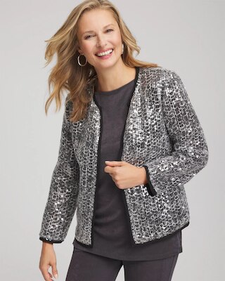 Travelers™ Collection Refined Sequins Netted Jacket