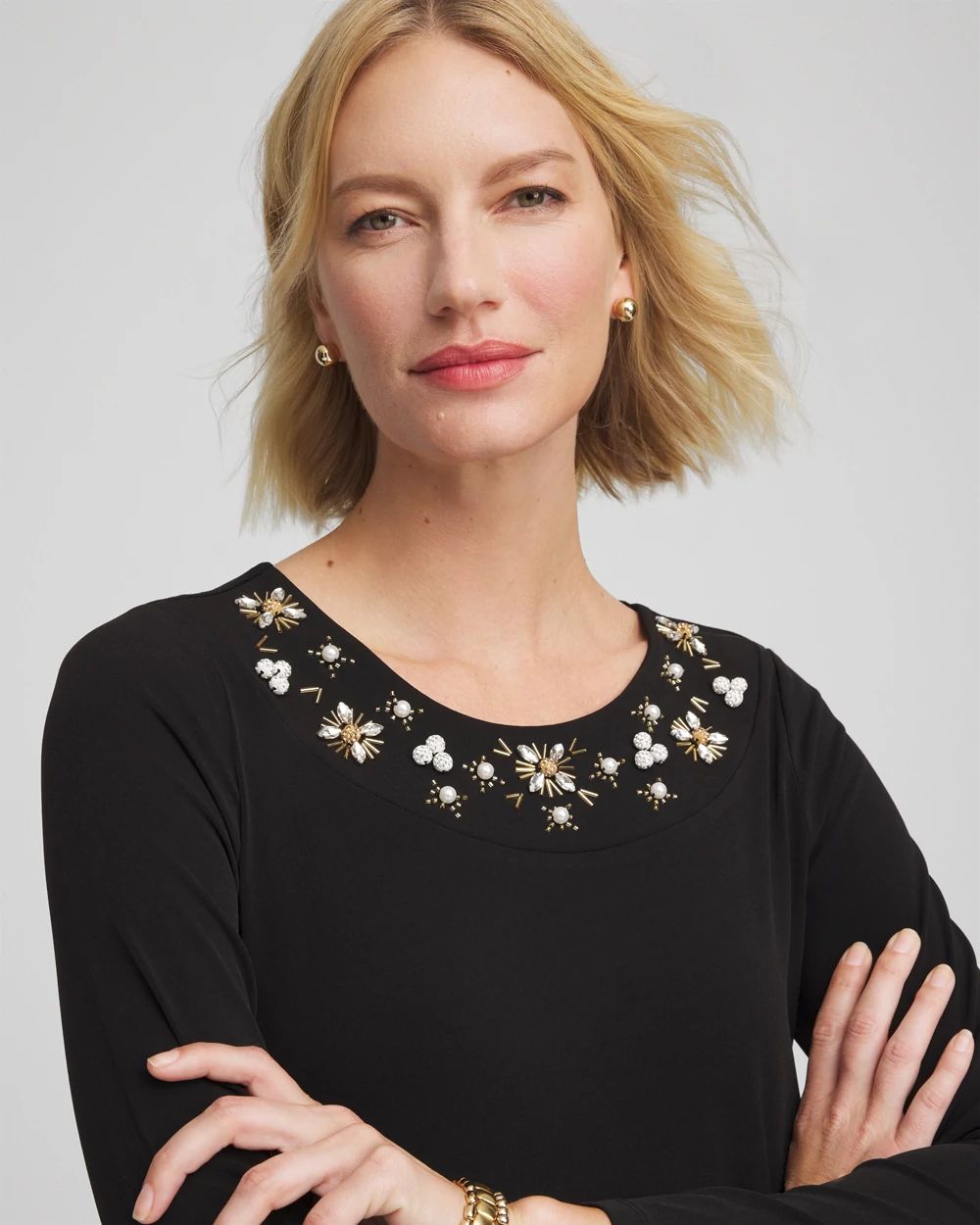 Embellished Column Maxi Dress click to view larger image.