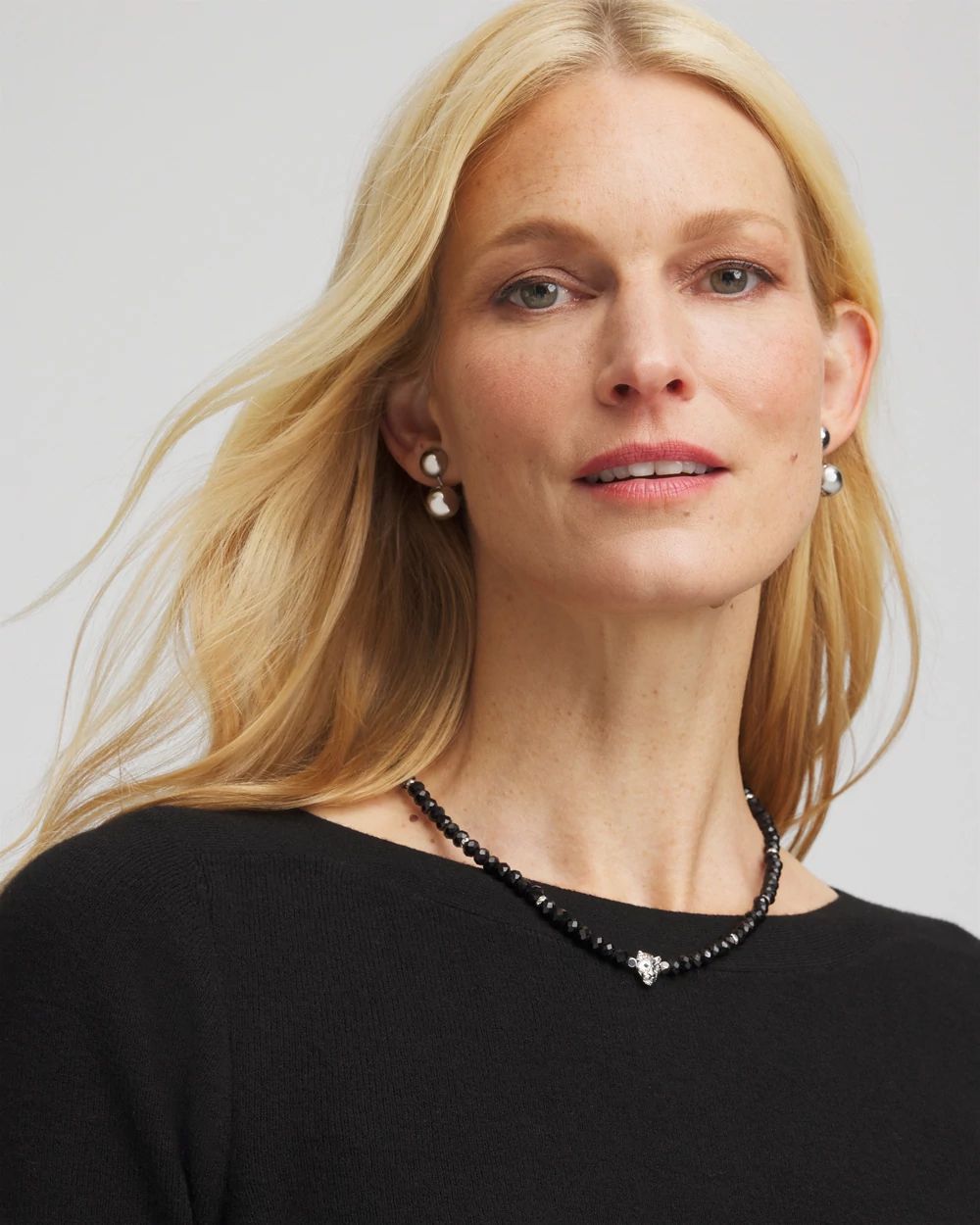 Convertible Black Bead Pendant Necklace