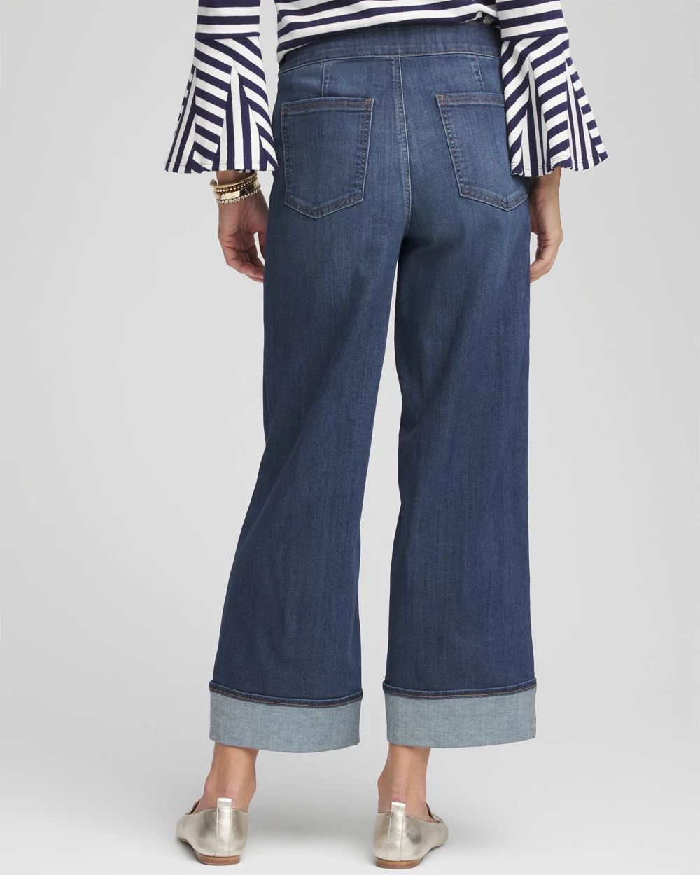 Pull-On Cuffed Jeans