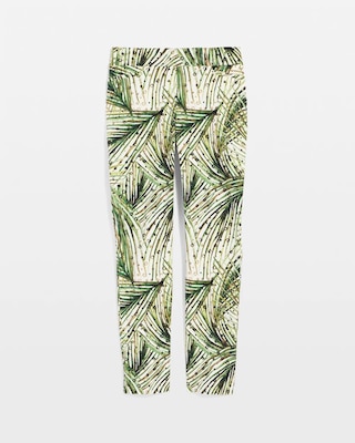 Brigitte™ Slim Ankle Palm-Print Pants click to view larger image.