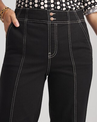 Pull-On Wide-Leg Jeans click to view larger image.