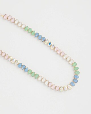 Teardrop Tennis Necklace click to view larger image.