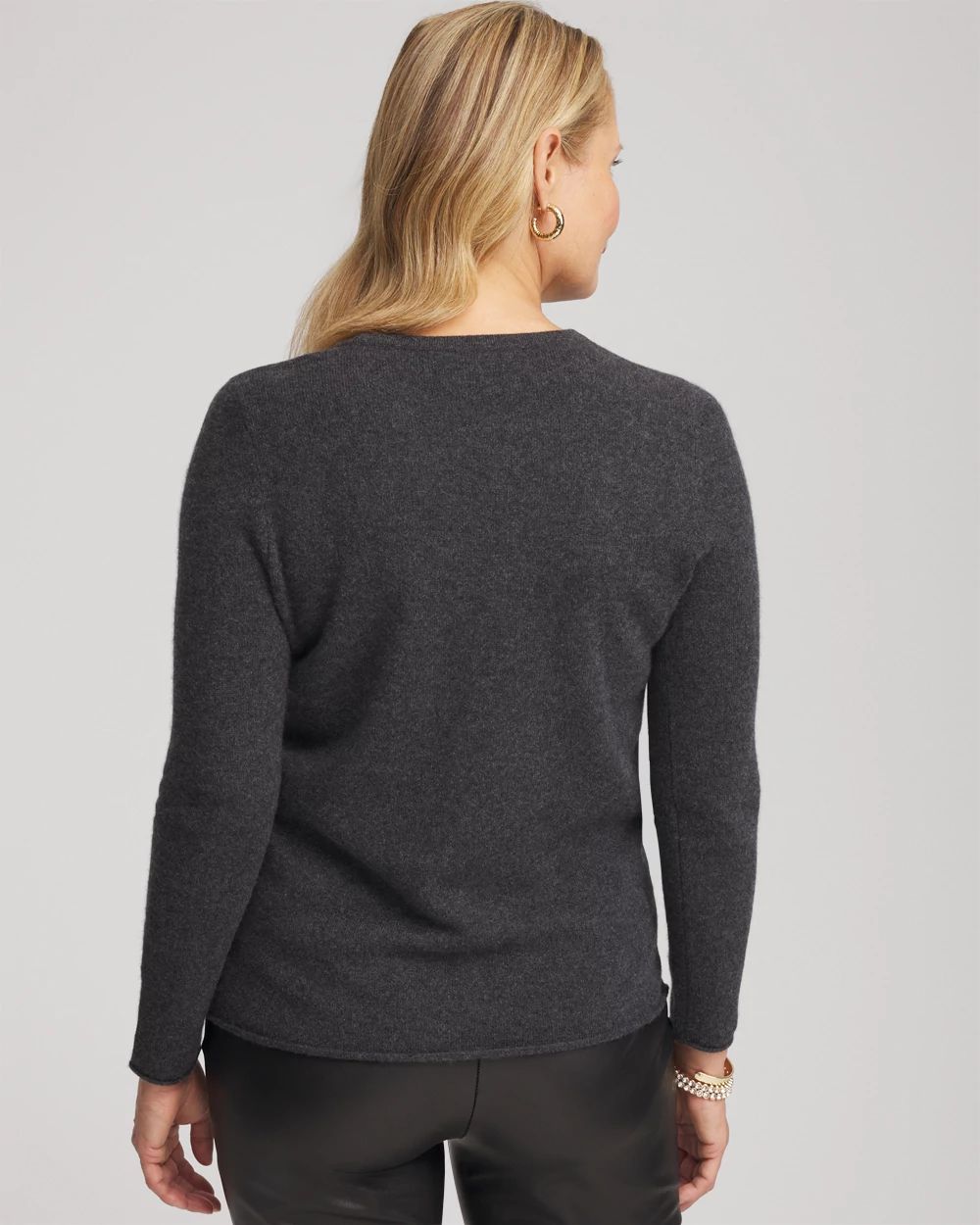 Crewneck Cashmere Pullover Sweater click to view larger image.