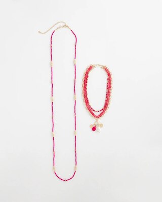 Convertible Beaded Pendant Necklace click to view larger image.