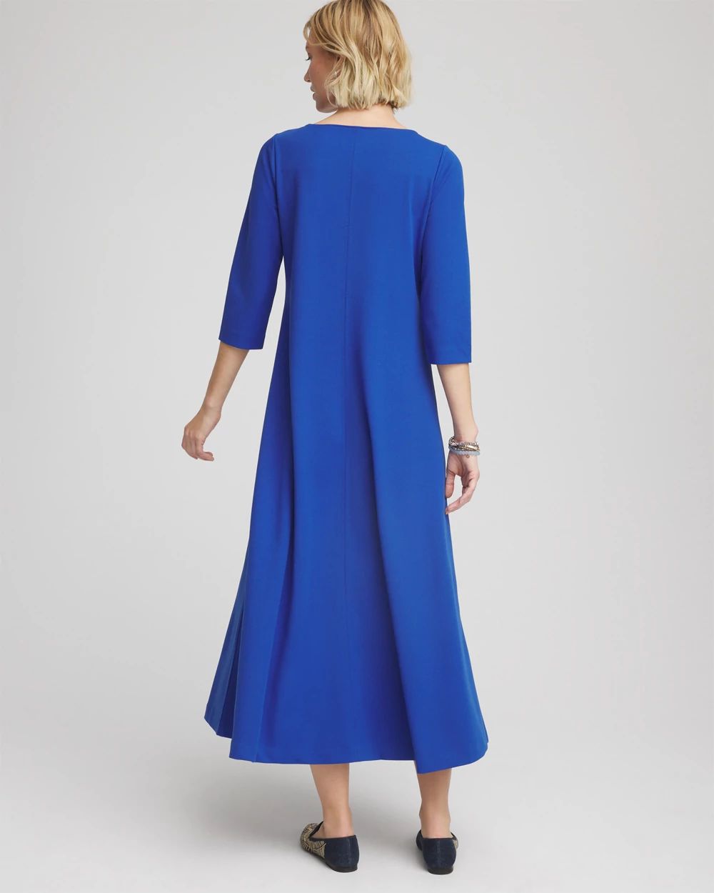 Seamed Crepe Maxi Dress