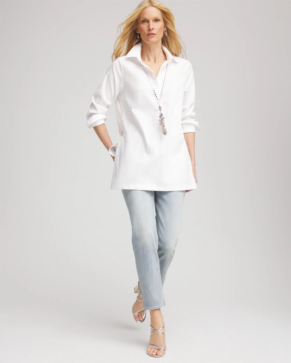 Girlfriend Slim Cropped Jeans click to view larger image.