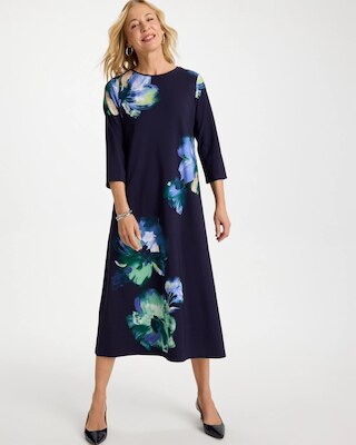 Floral Short Sleeve Maxi Dress click to view larger image.