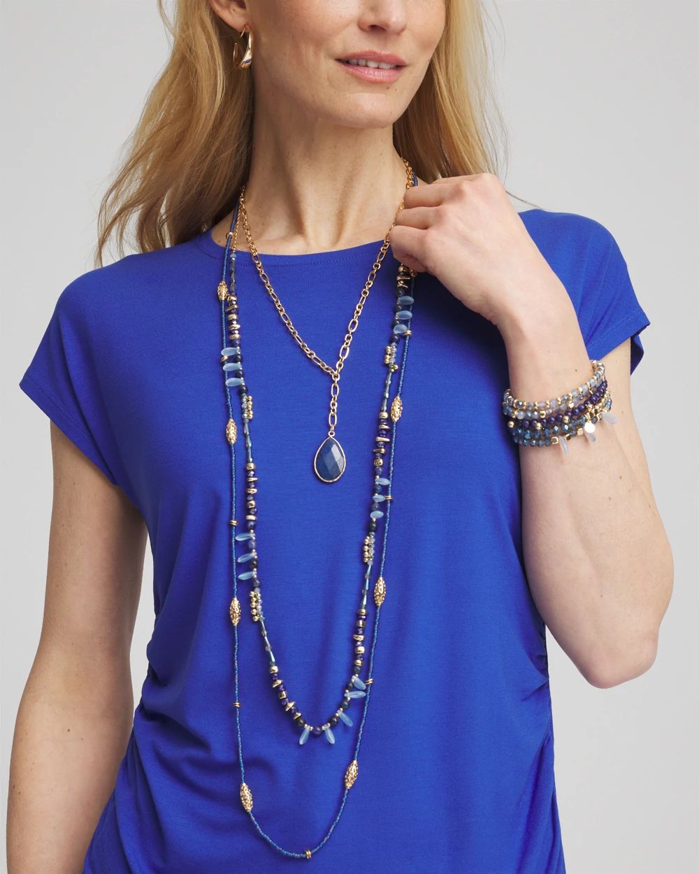 Convertible Beaded Pendant Necklace