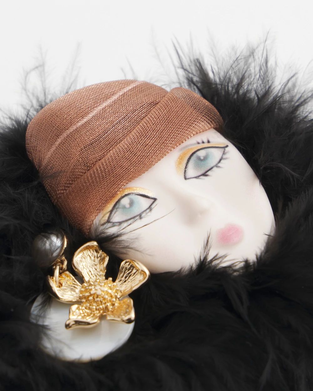 Feathered Lady Brooch click to view larger image.