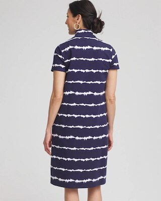 Zenergy® UPF Knit Tie Dye Half-Zip Dress click to view larger image.