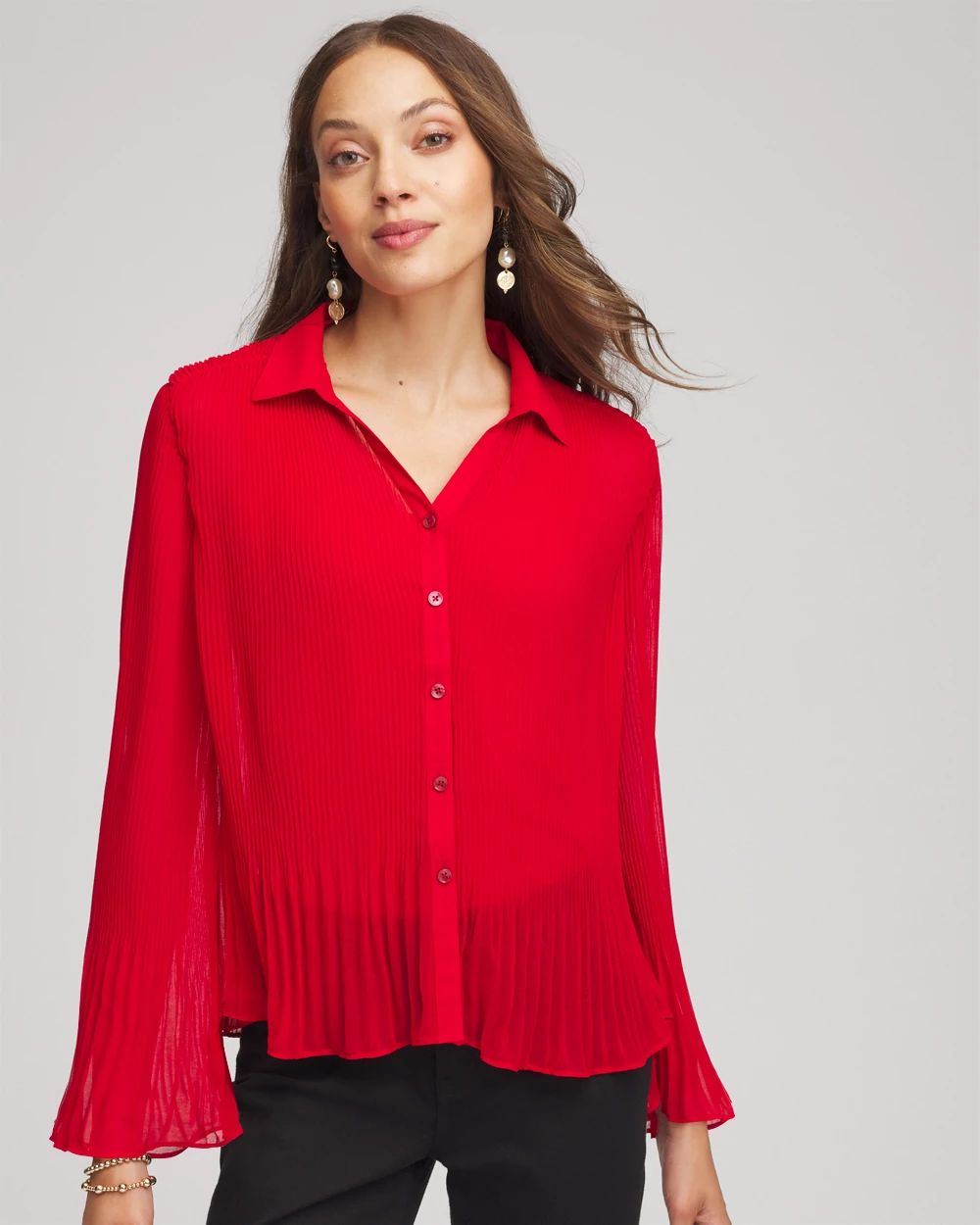 Pleated Georgette Blouse