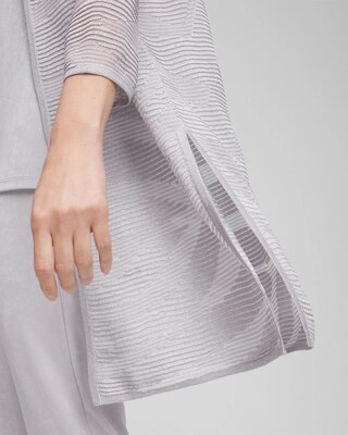 Travelers™ Zebra-Motif Metallic Cardigan click to view larger image.