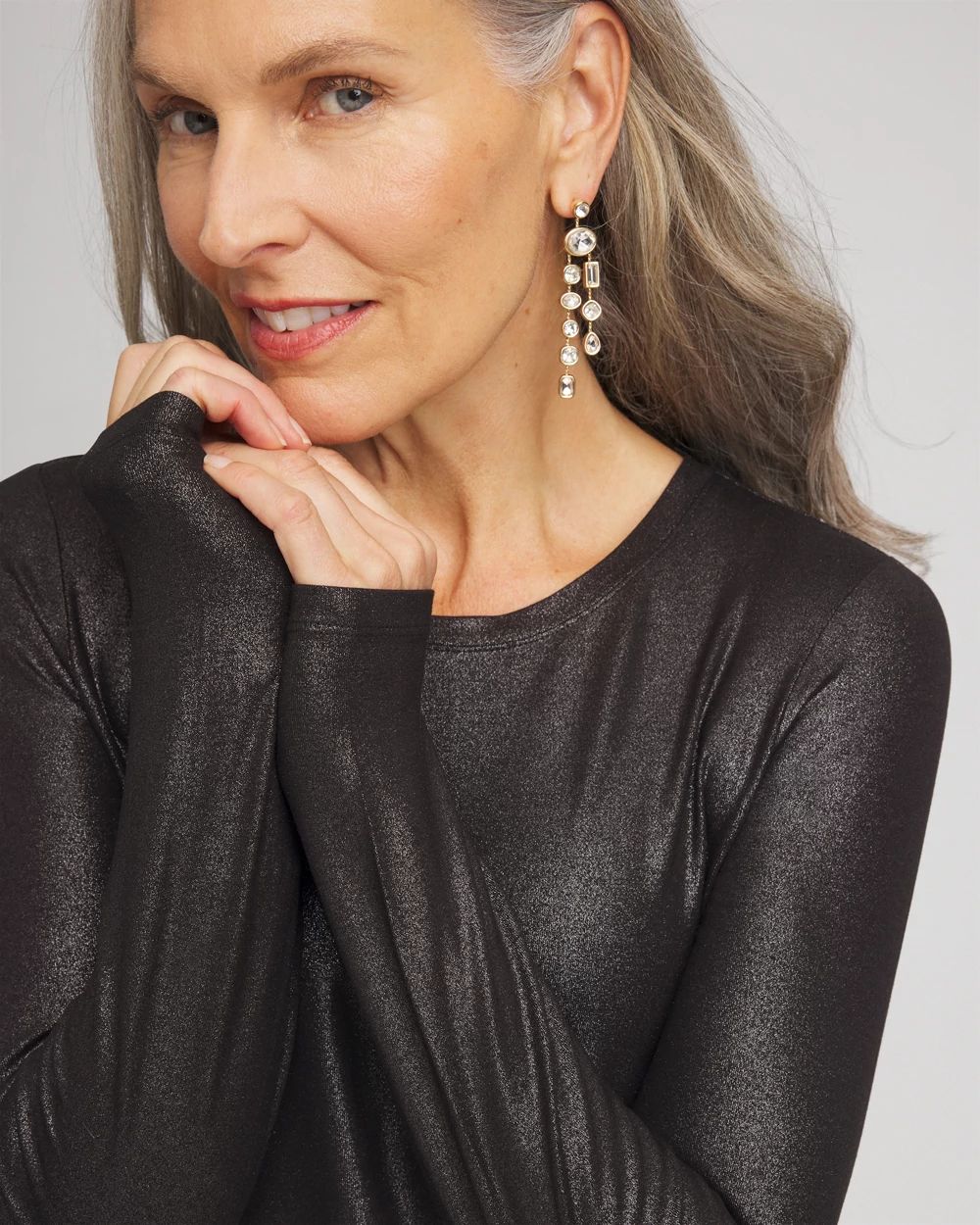 Touch of Cool™ Foil Long Sleeve Layering Tee