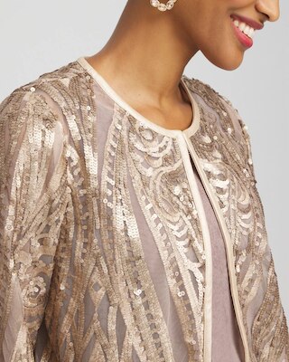 Travelers™ Collection Champagne Sequins Jacket click to view larger image.