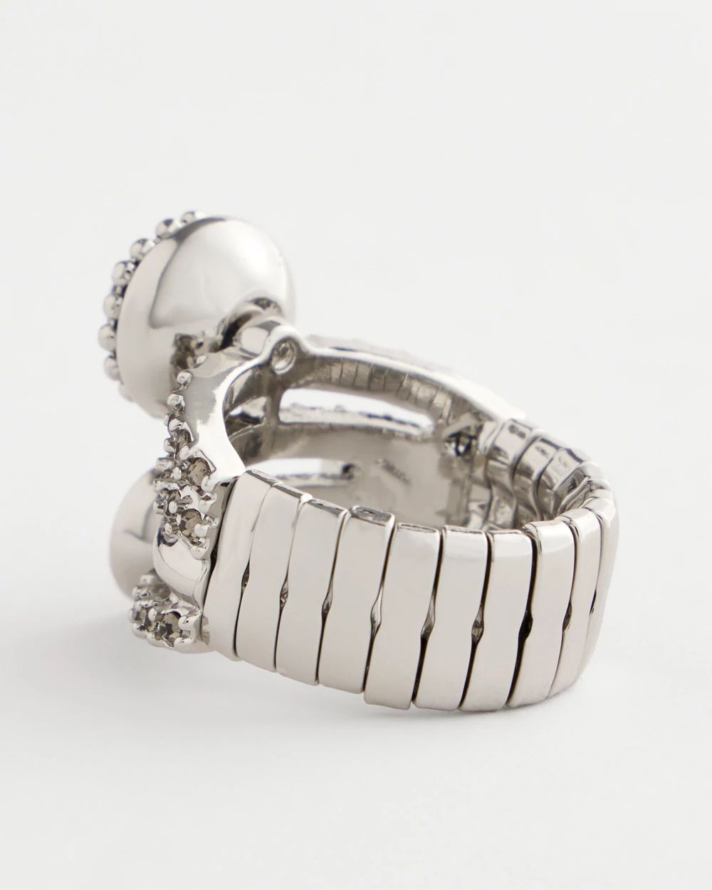 Blue Bead Stretch Ring