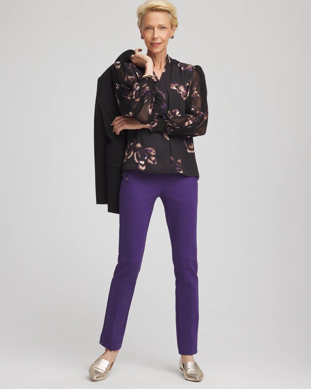 Fjord Flora Opaque Crepe Blouse click to view larger image.