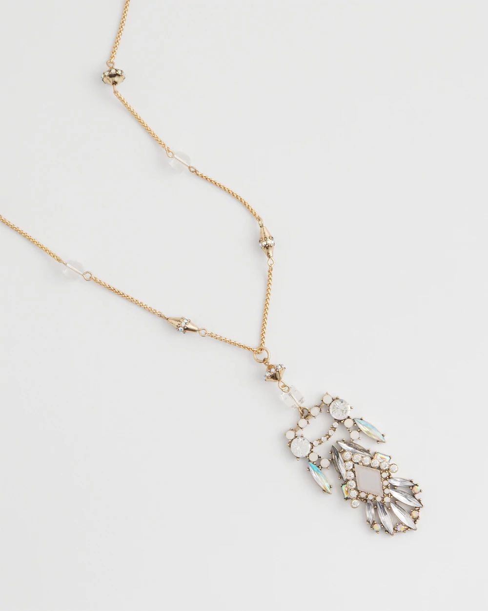 Adjustable Opalescent Pendant Necklace click to view larger image.