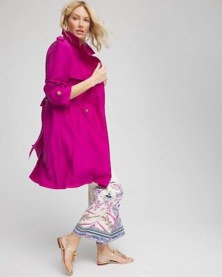 Petite Double-Breasted Trench Coat click to view larger image.