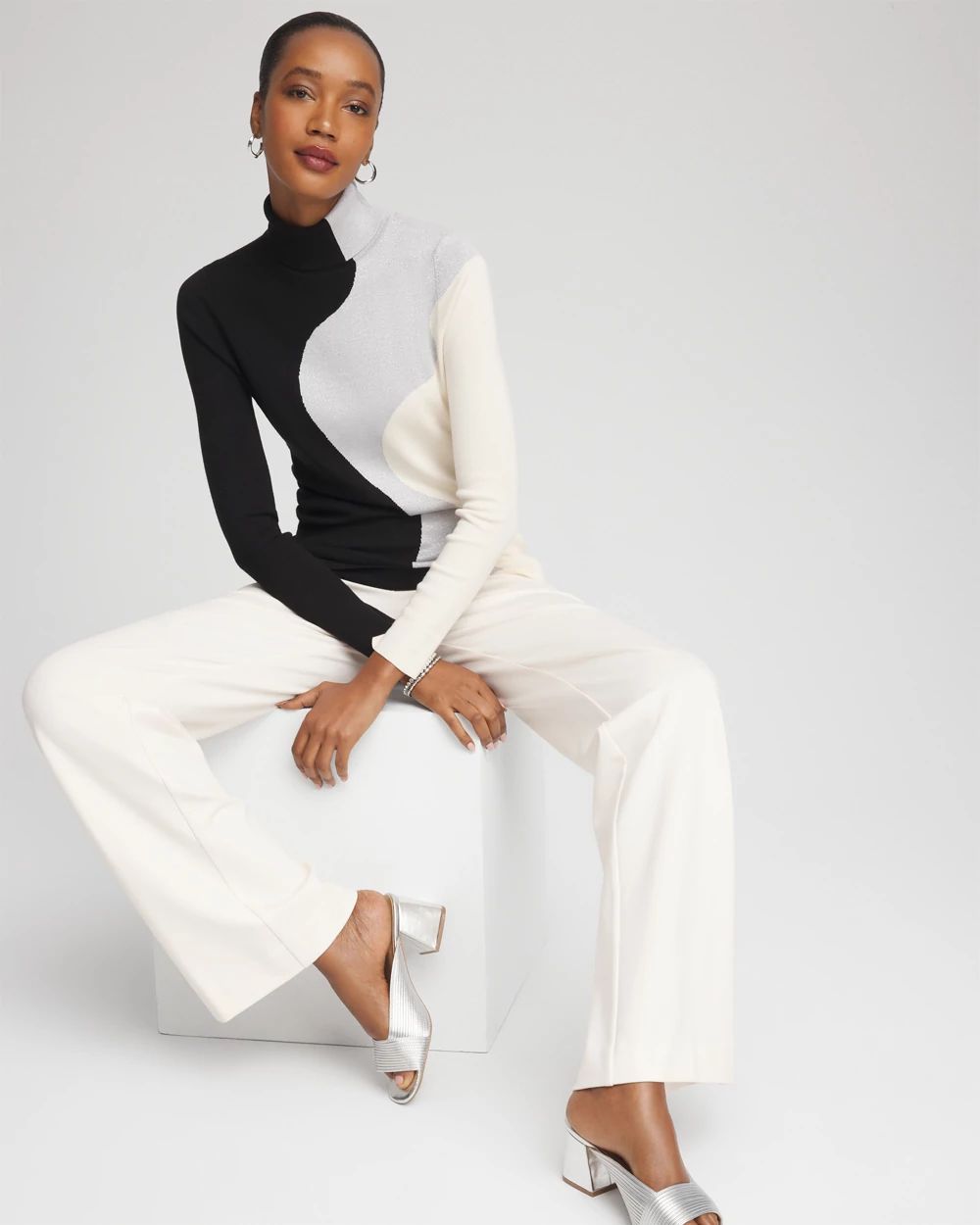 Ella Turtleneck Intarsia Sweater