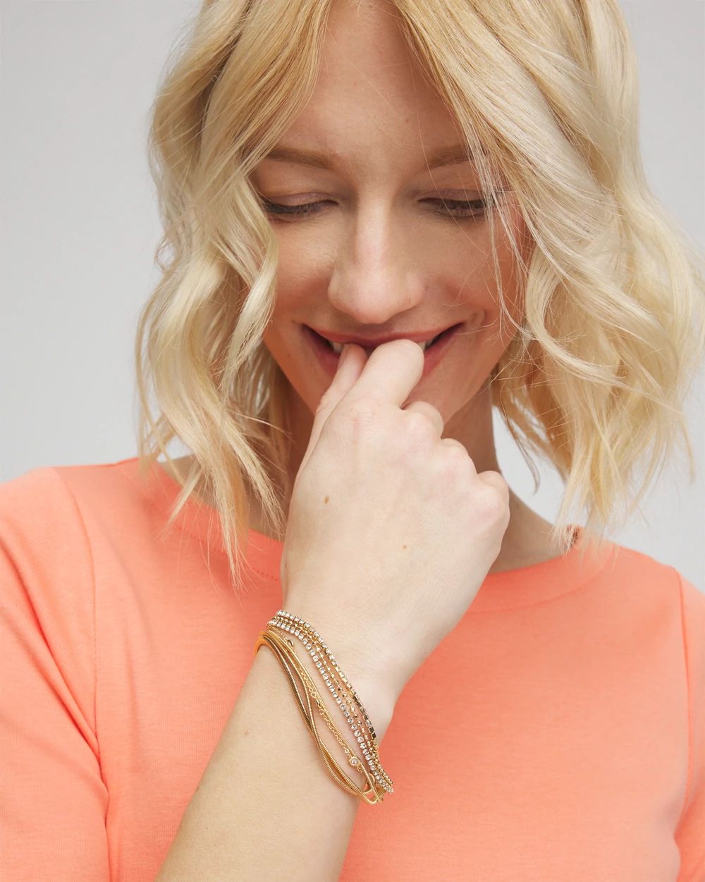 Goldtone Multistrand Bracelet click to view larger image.