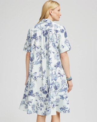 Poplin Butterfly Print Dress click to view larger image.