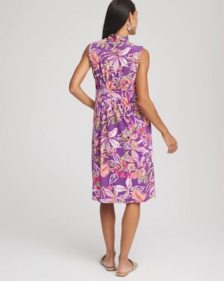 Floral Pleated Jersey Dress click to view larger image.