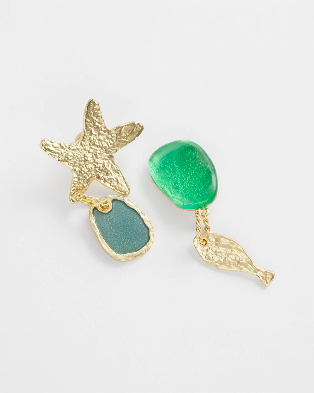 No Droop® Gold Tone Mismatched Earrings