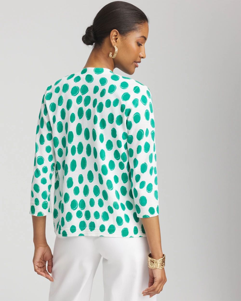 Polka-Dot Summer Romance Short Cardigan