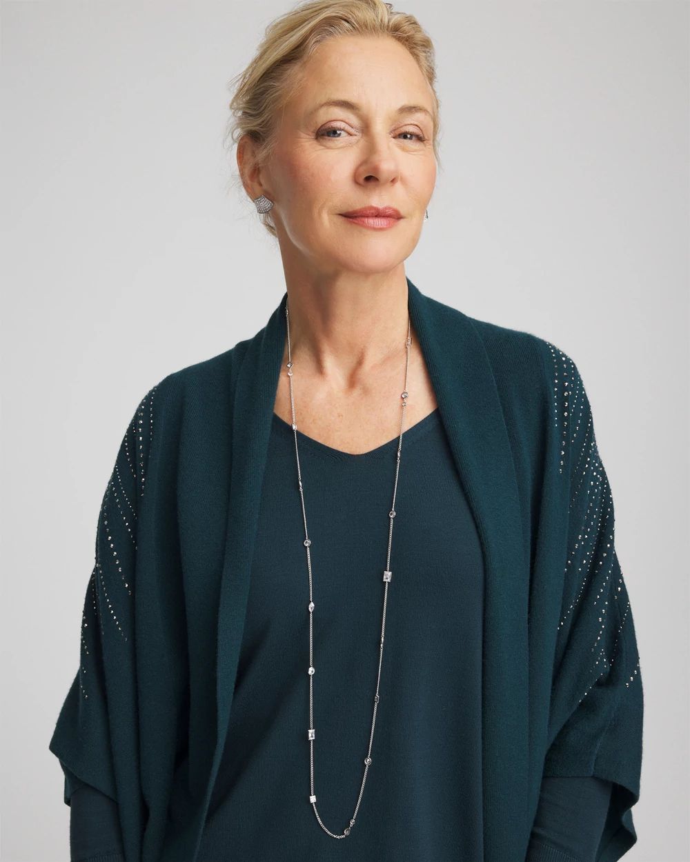 Fine Crystal Long Chain Necklace