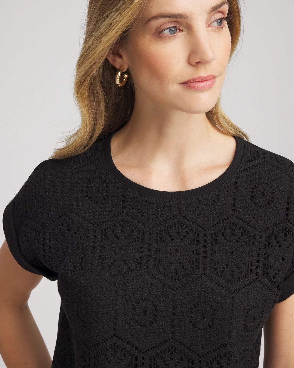 Crocheted Cotton-Blend Shirt