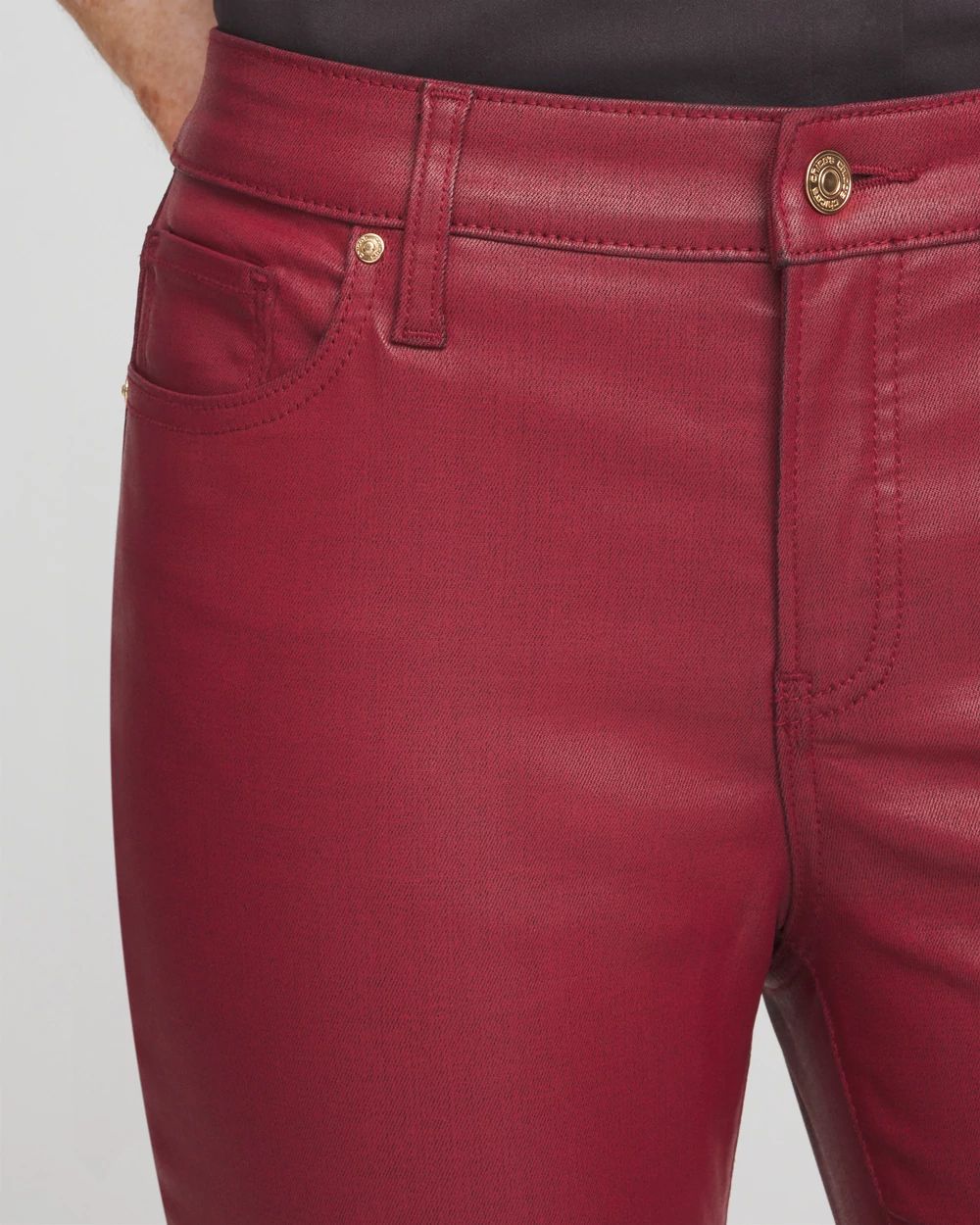 Girlfriend Coated Ankle Jeans