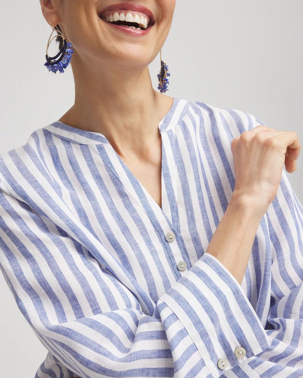 No Iron™ Linen Tunic click to view larger image.