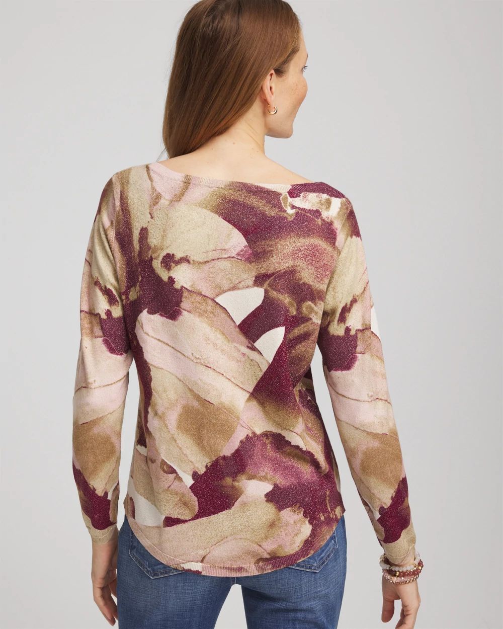 Ella Ocean Glitz Boatneck Sweater