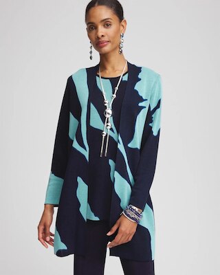Travelers™ Collection Petal-Print Cardigan