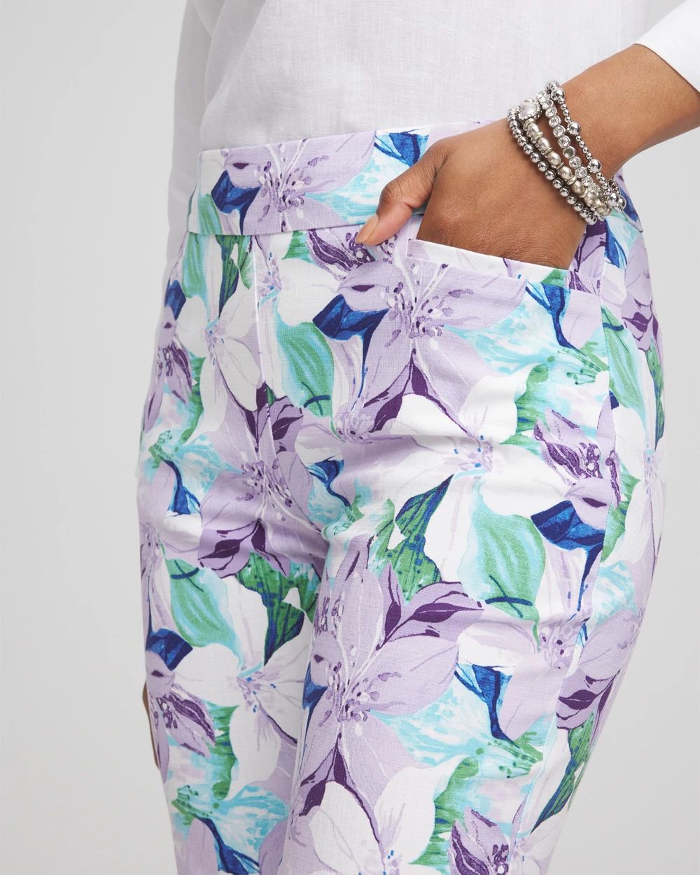Brigitte™ Lily Pull-On Slim Capri Pants click to view larger image.