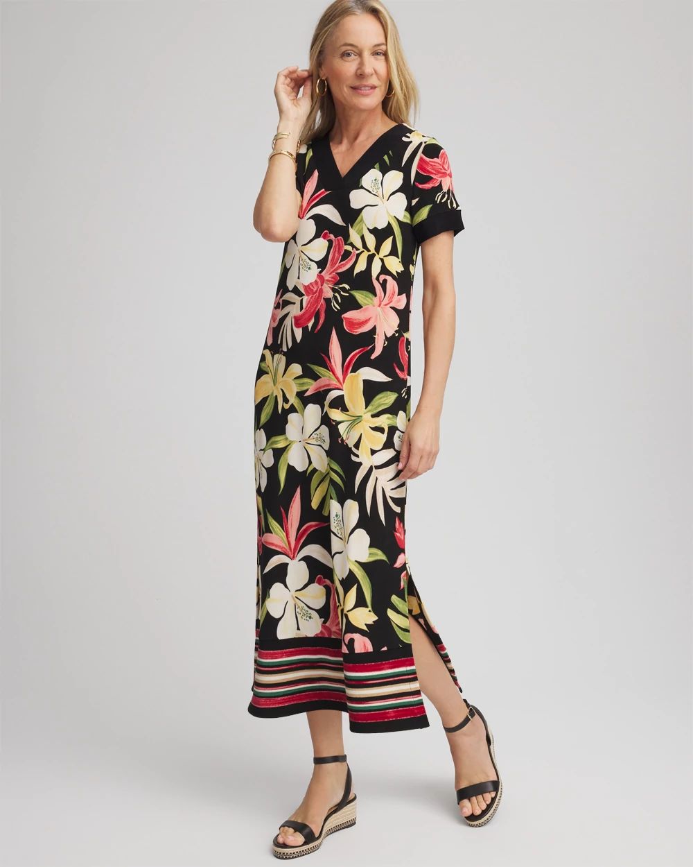 Travelers™ Tropical-Lily Print Dress