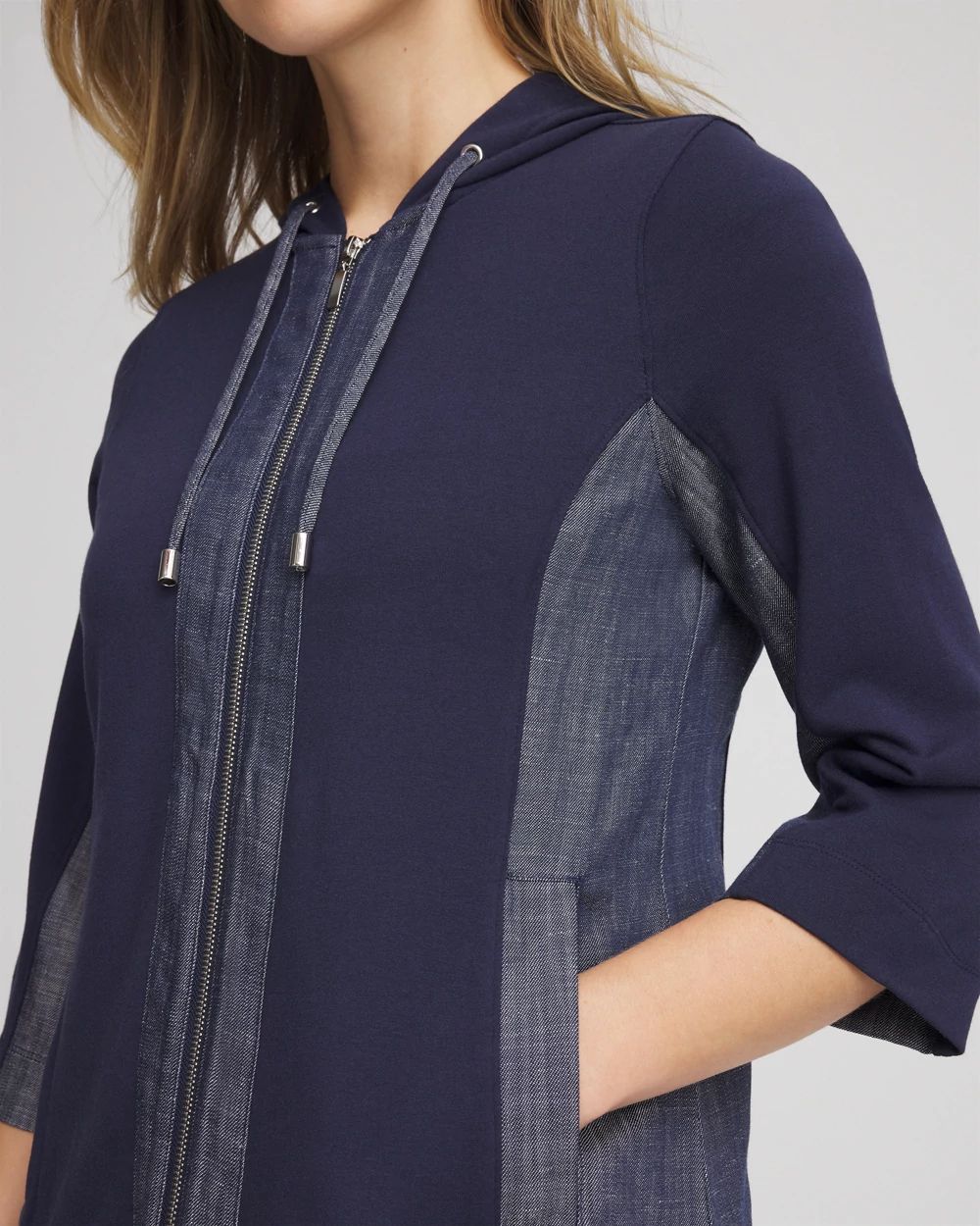 Zenergy® French Terry & Chambray Jacket click to view larger image.