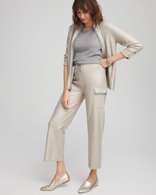 Zenergy® Luxe Foil Cashmere Blend Cargo Pants click to view larger image.