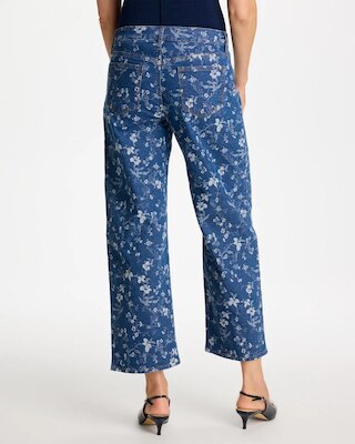 Girlfriend Wide Floral Crop Jean click to view larger image.