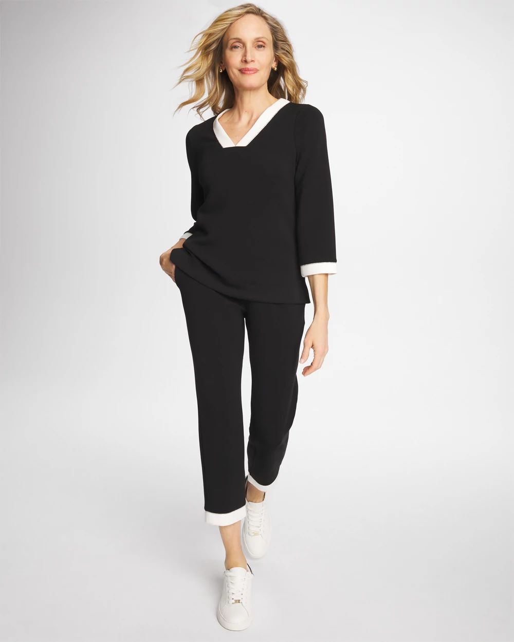 Zenergy® Soft Caviar Bead Contrast Pants click to view larger image.