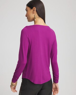 Cowl Neck Long Sleeve Tee click to view larger image.
