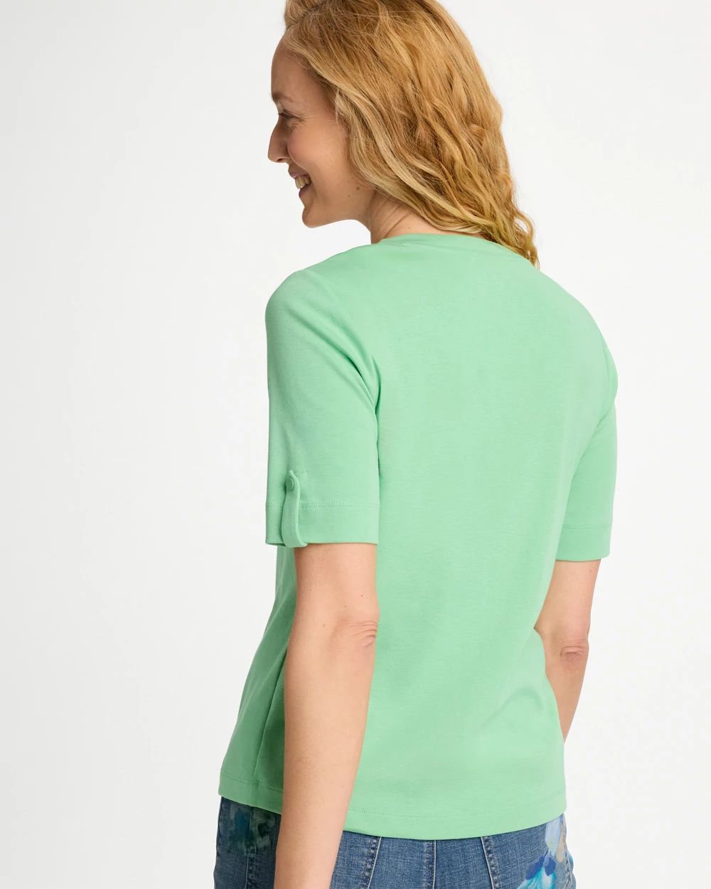 Pima V-Neck Tee click to view larger image.