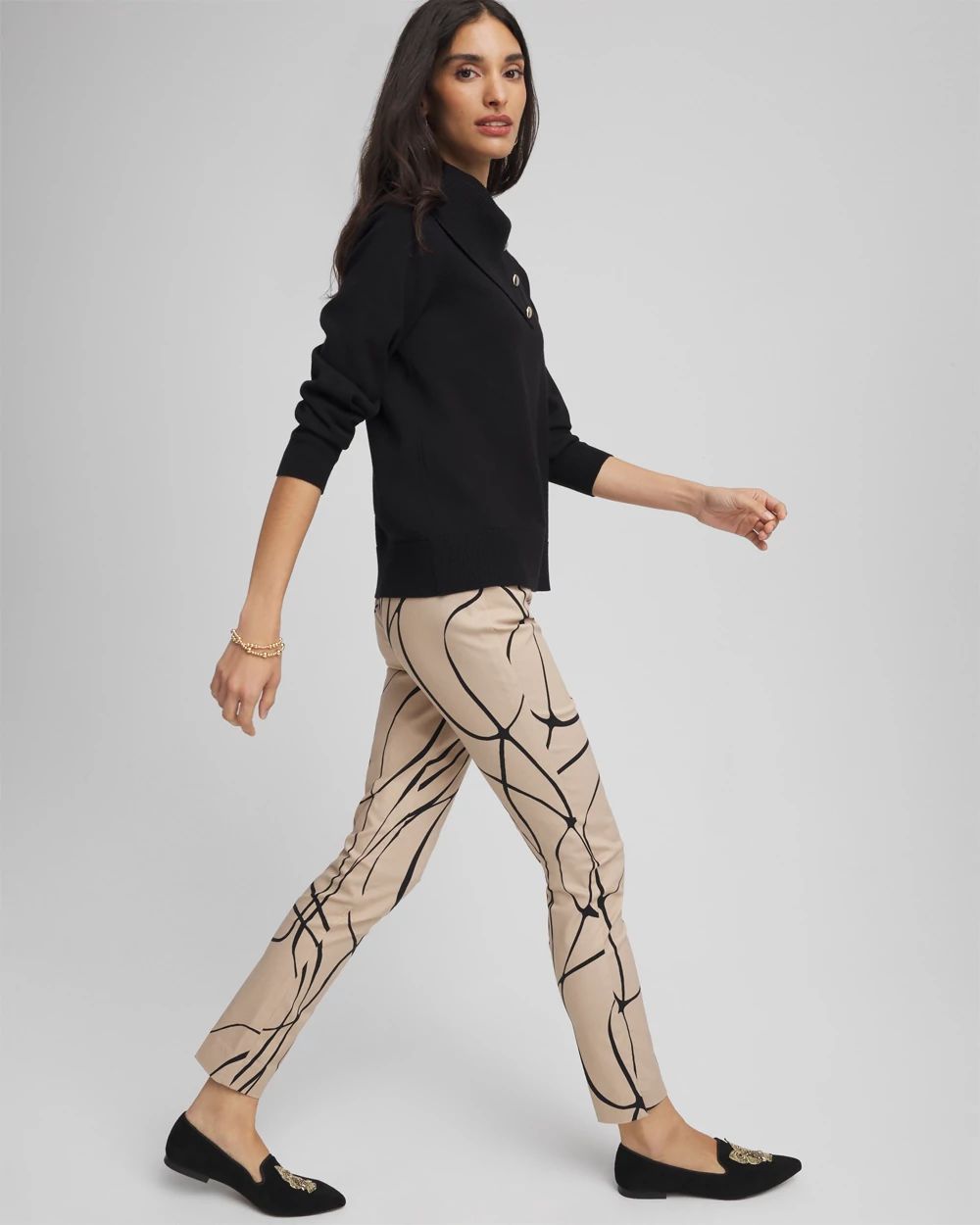Brigitte™ Golden Leaf  Slim Ankle Pants