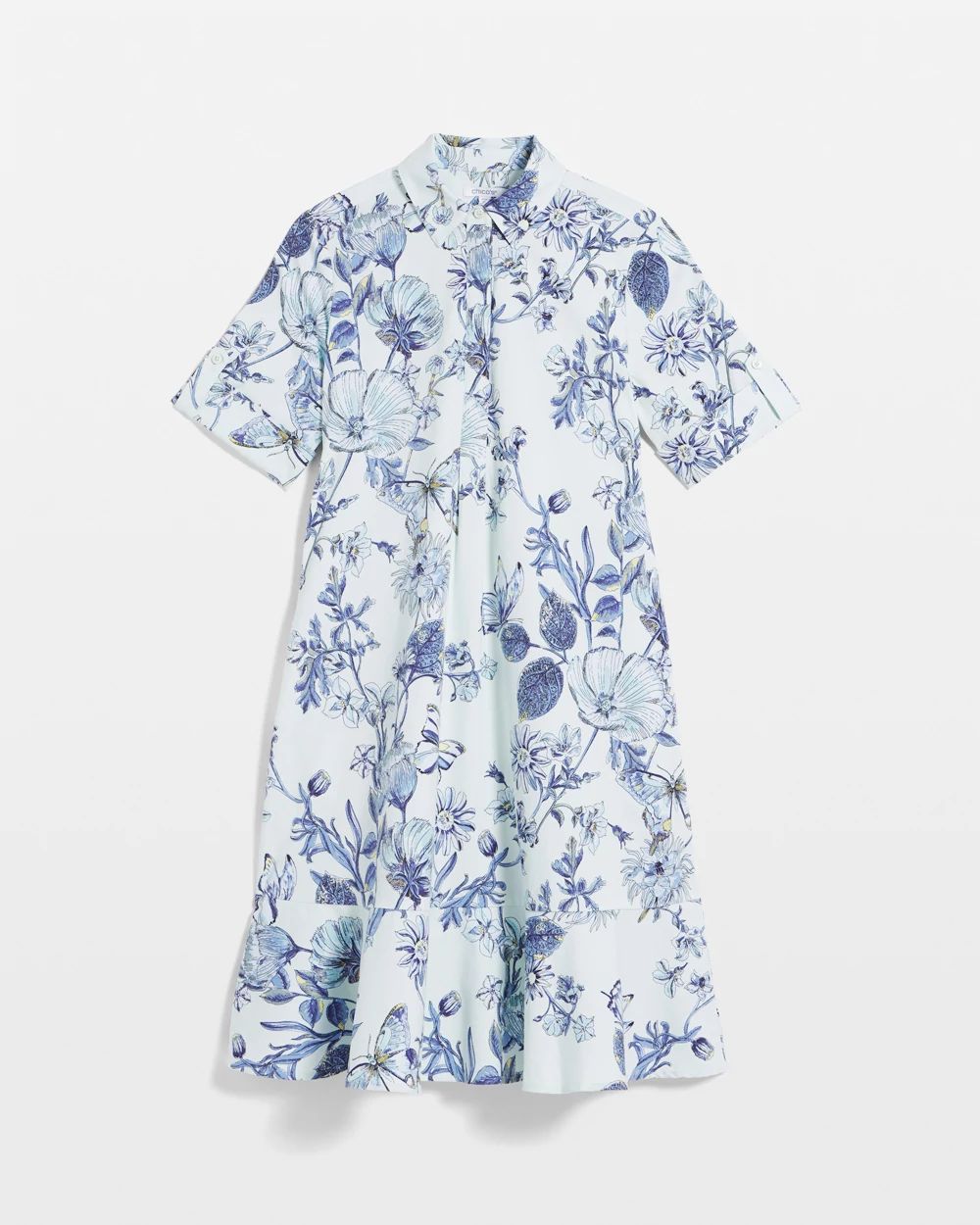 Poplin Butterfly Print Dress