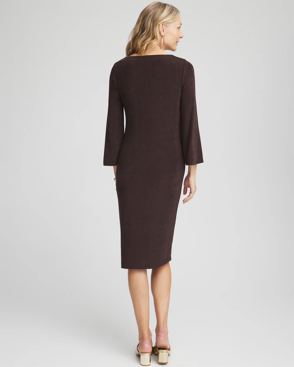 Travelers™ Bell Sleeve Boat Neck Dress click to view larger image.