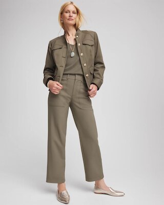Petite Bi-Stretch Straight Ankle Pants click to view larger image.