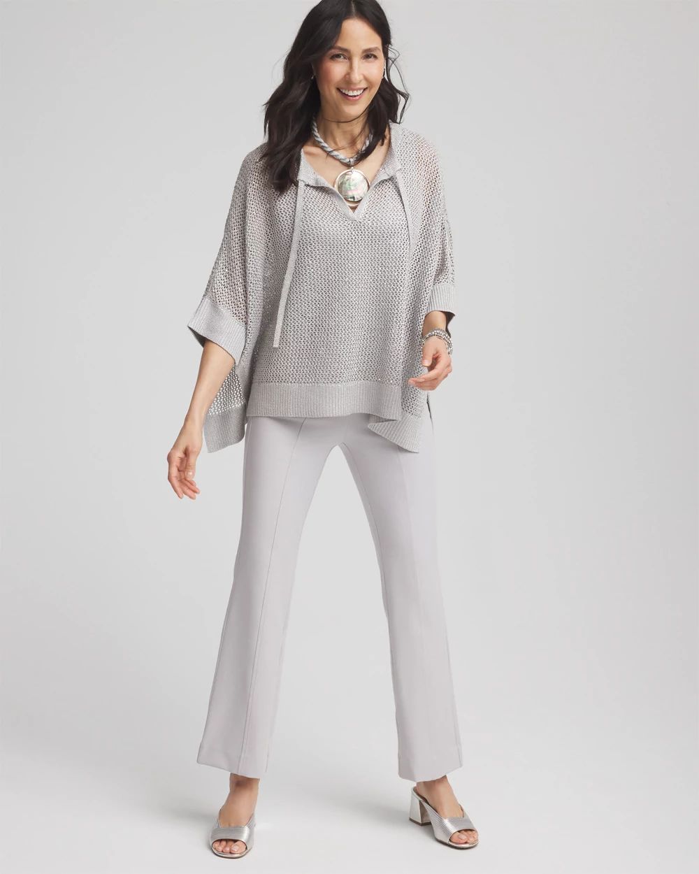 Lightweight Juliet Flared Ankle Pants click to view larger image.