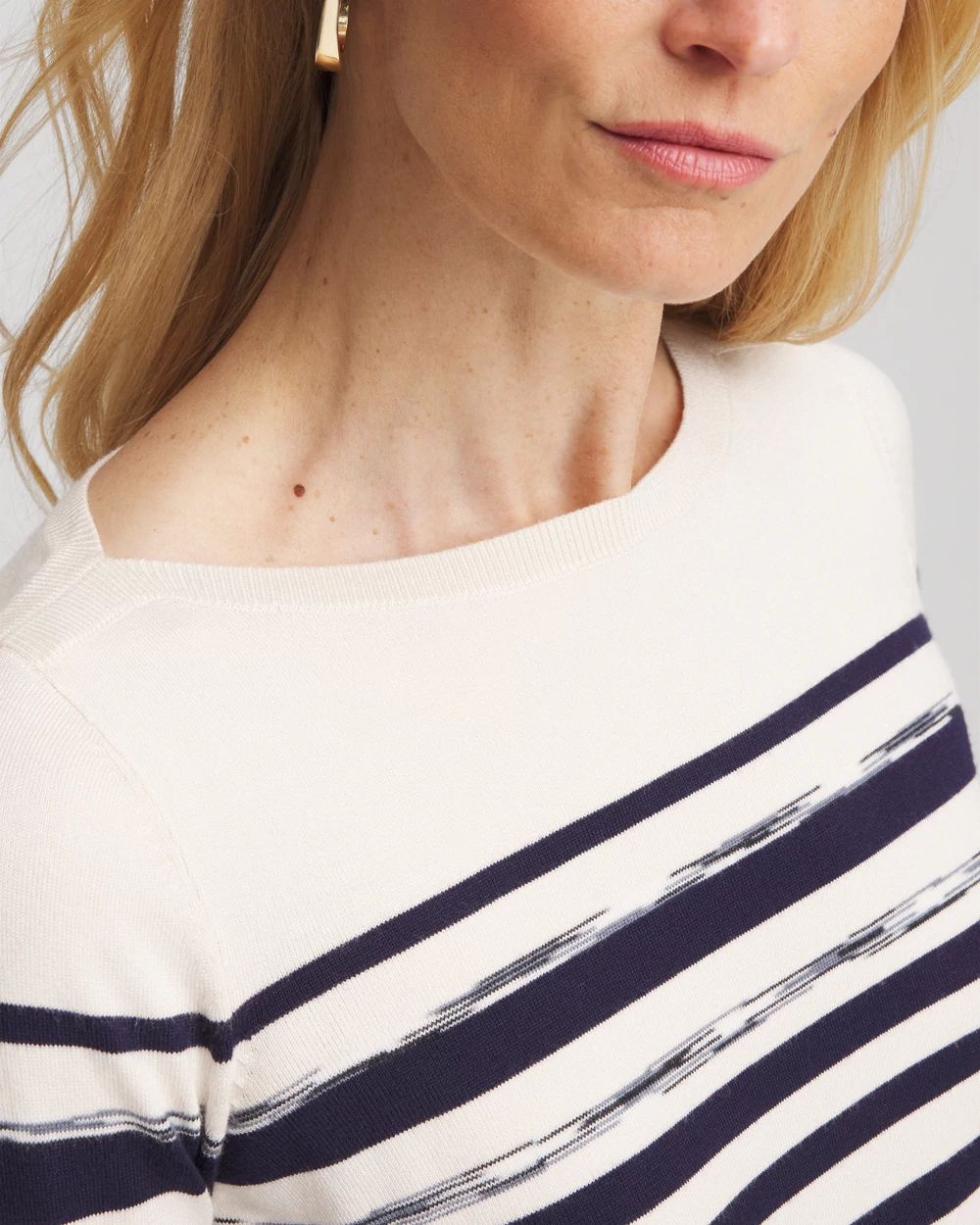 Ella Striped Bateau Pullover Sweater